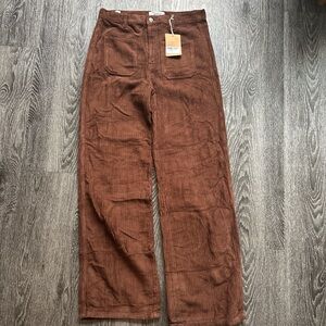 Reformation Women’s Rich Brown Corduroy Pants